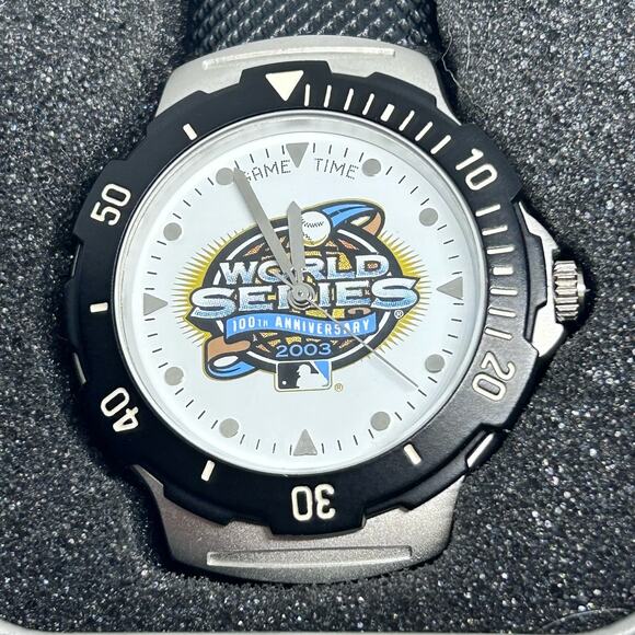 Game Time World Series 100th Anniversary 2003 Silver Black Watch - Picture 1 of 9